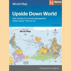 Weltkarte auf dem Kopf "Upside Down World Map"